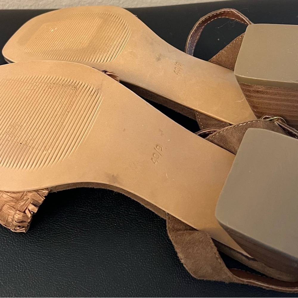 Leather short heel sandals - Picture 3 of 4